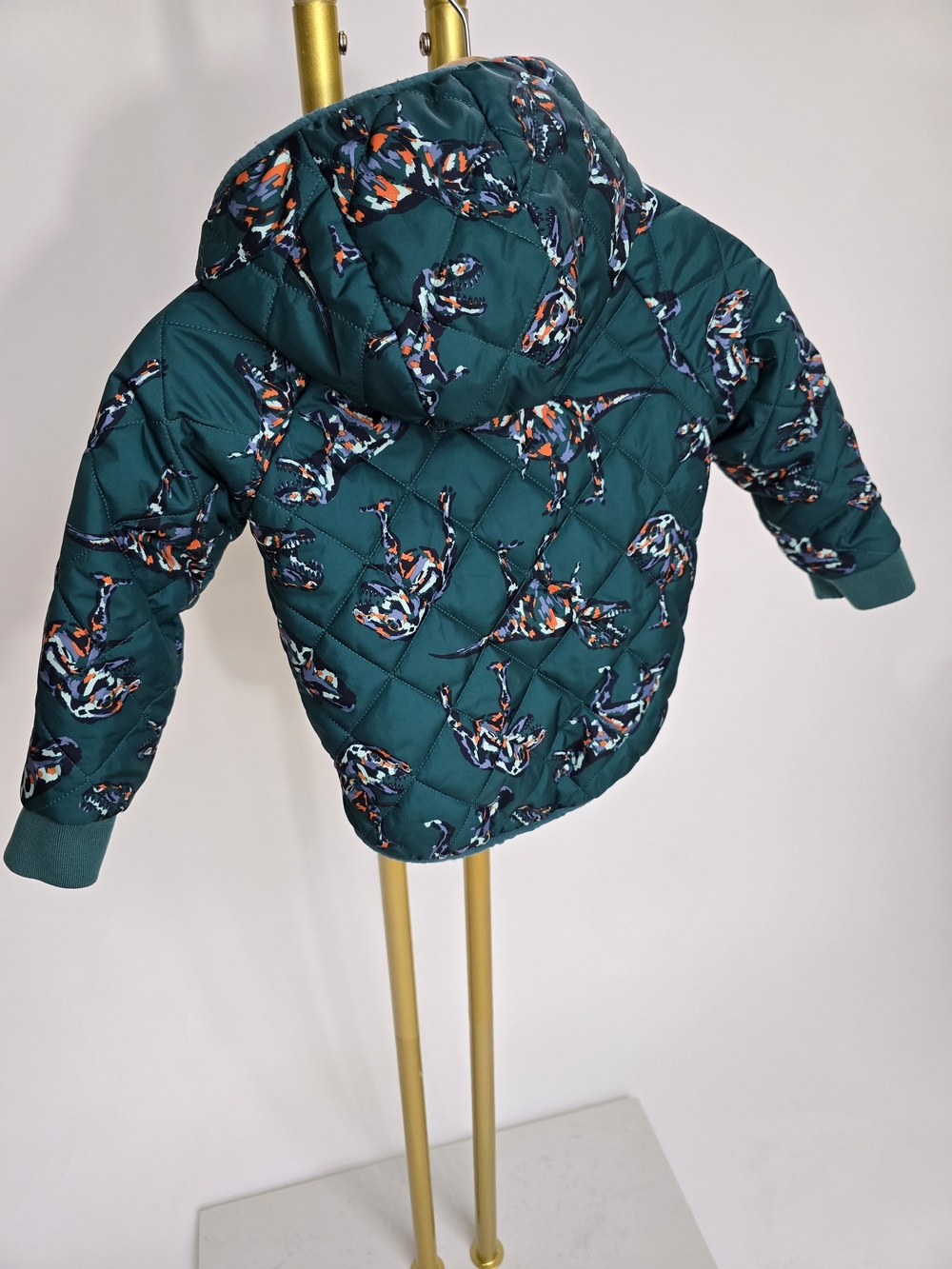 Cat & Jack 4T Toddler Green Jacket with Navy Fleece Lining Dinosaurs